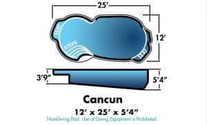 Cancun 12' x 25' x 5'4"