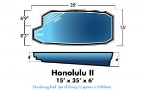 Honolulu 2 15' x 35' x 6'