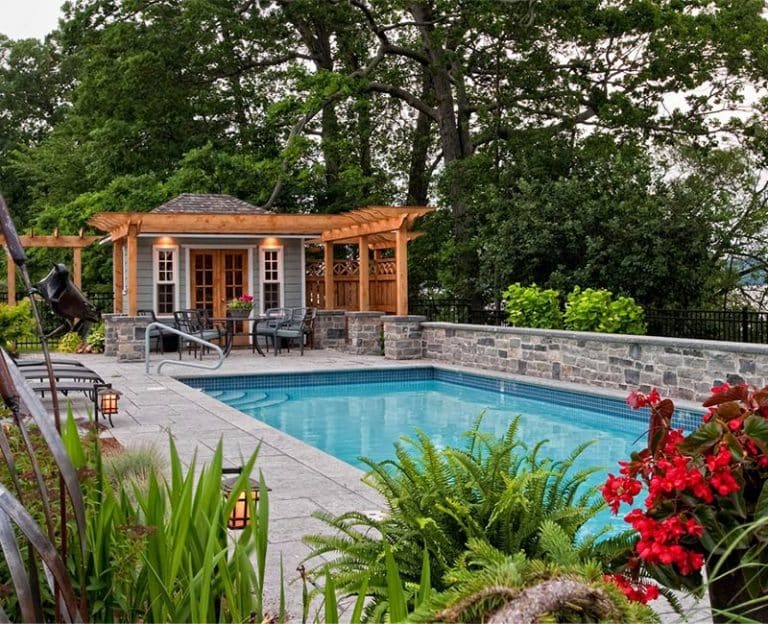pool garden | St. Lawrence Pools, Hot Tubs, Fitness, Billiards & Patio