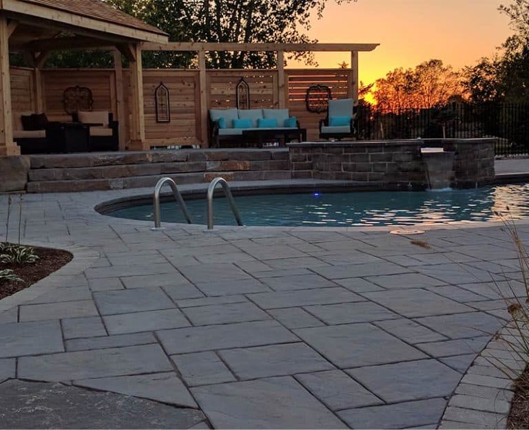 pool sunset | St. Lawrence Pools, Hot Tubs, Fitness, Billiards & Patio