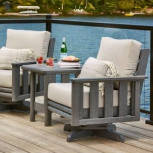 C.R. Plastic Stratford Swivel Chair Set | St. Lawrence Pools, Hot Tubs, Fitness, Billiards & Patio
