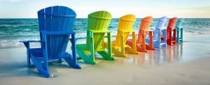 Adirondack Chairs On The Beach