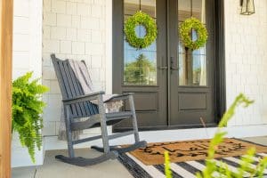 Slate Grey Porch Rocker Front Door - Recycled Plastic Rocking Chair