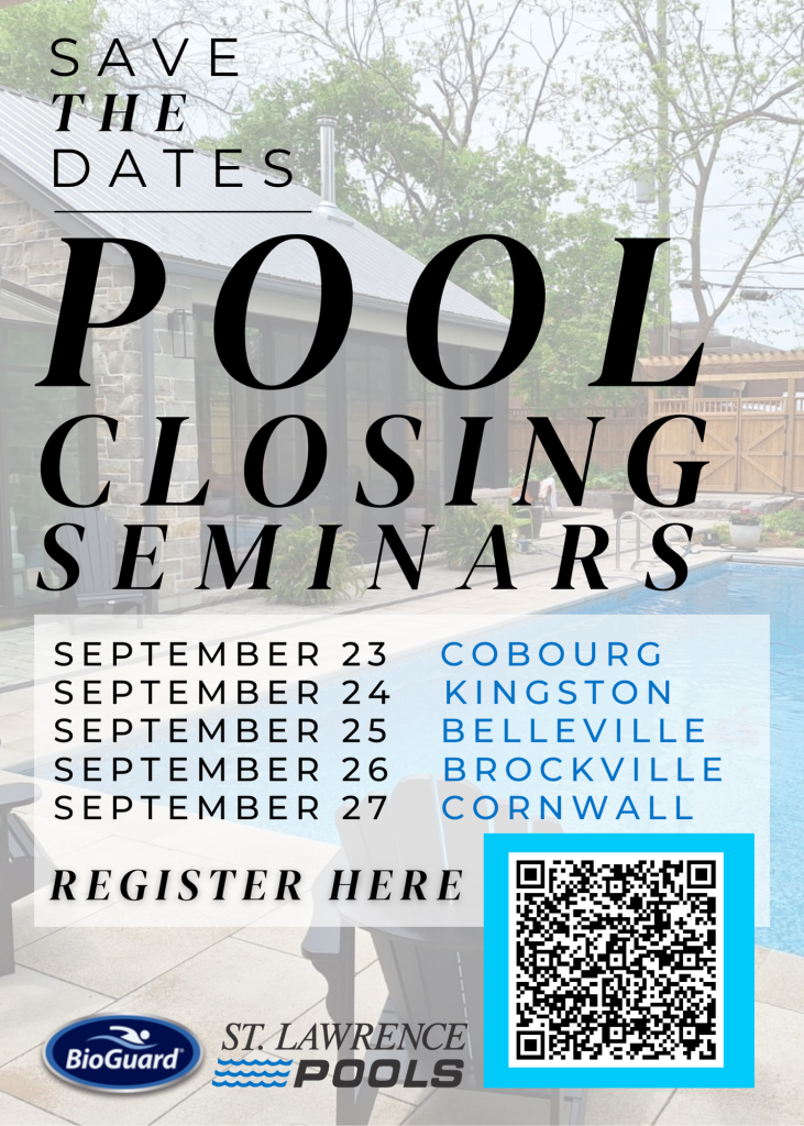 Pool closing, pool school, st.lawrence pools, pool expert, pool service