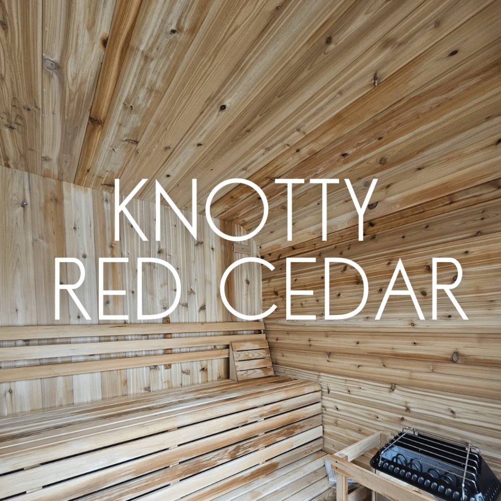 knotty red cedar, st.lawrence pools. sauna