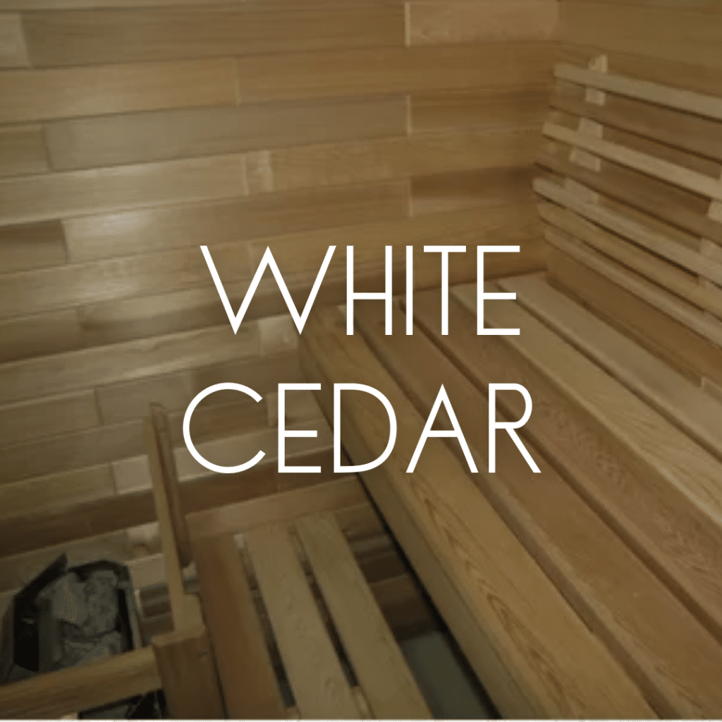 white cedar sauna