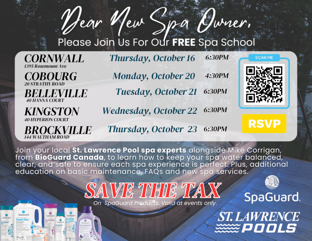 2025 October Spa Seminar R1 | St. Lawrence Pools, Hot Tubs, Fitness, Billiards & Patio